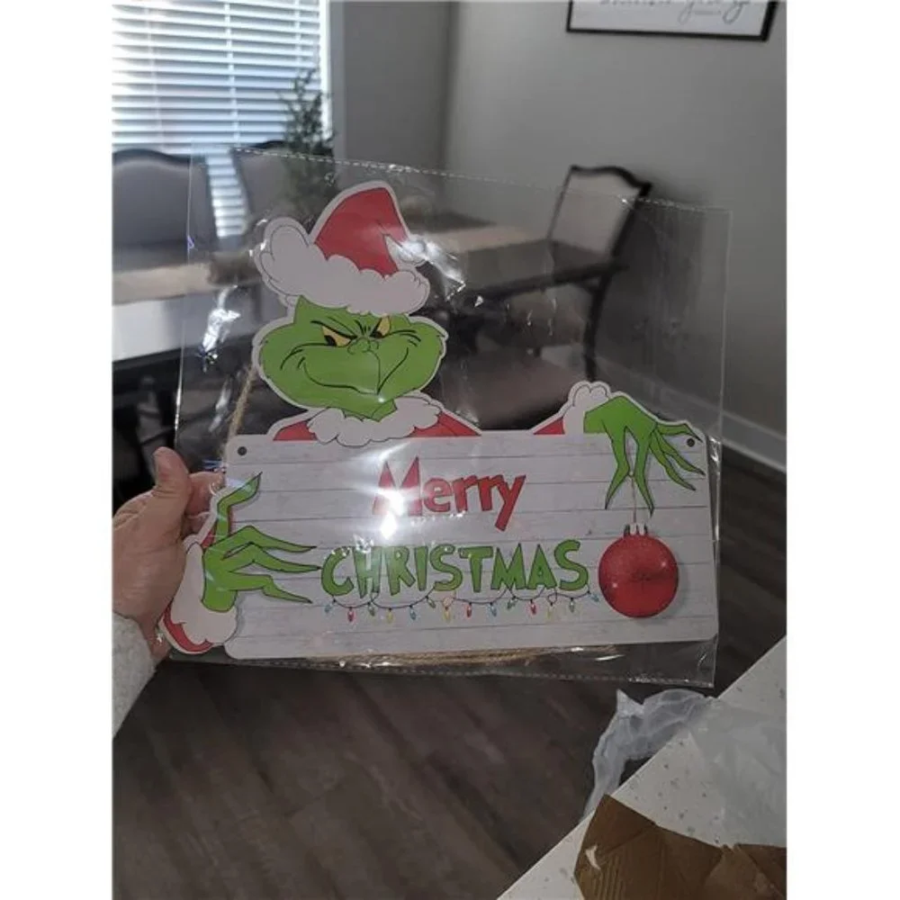 Christmas Decorations Hanging Signs Door Sign for Holiday Decor Merry Xmas
